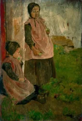 Zwei Apfel essende Mädchen